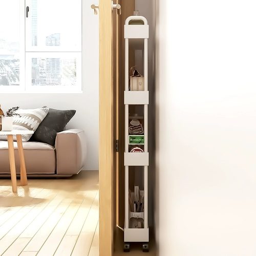 碳钢小推车多层夹缝置物架