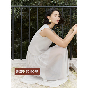 通勤OL无袖 简约拼接设计款 清仓5折 宽松H版 断码