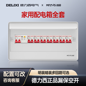 配电箱成套德力西2P63A漏保32A空开保护盒家用强电箱总闸电表箱