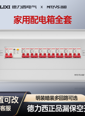 配电箱成套德力西2P63A漏保32A空开保护盒家用强电箱总闸电表箱