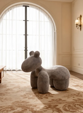 可爱动物造型毛绒装饰摆件