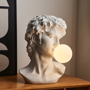 意式极简大卫雕塑艺术摆件客厅电视柜小众高级感酒店样板房装饰品