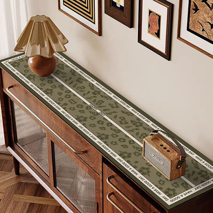 法式餐边柜桌垫防水防油免洗电视柜桌布进门玄关鞋柜台面保护垫子