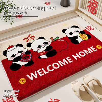 毛绒卫浴毛绒地垫喜庆浴室吸水