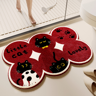 浴室地垫羊羔绒吸水速干软垫卫生间门口防滑防摔脚垫淋浴专用地毯