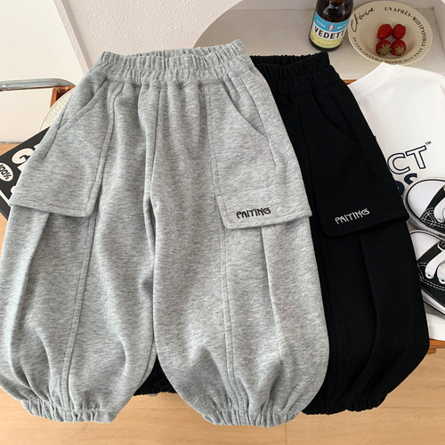 男童宽松工装裤休闲运动束脚裤潮