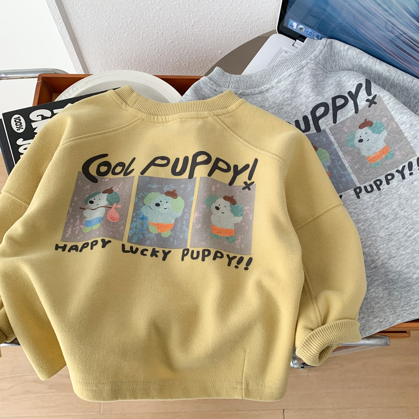 男童春秋装卫衣2026新款儿童宽松休闲上衣中小男孩圆领洋气打底衫