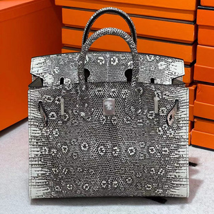 进口原花色蜥蜴皮BK铂金包20mini迷你女士手提包全手工定制包包