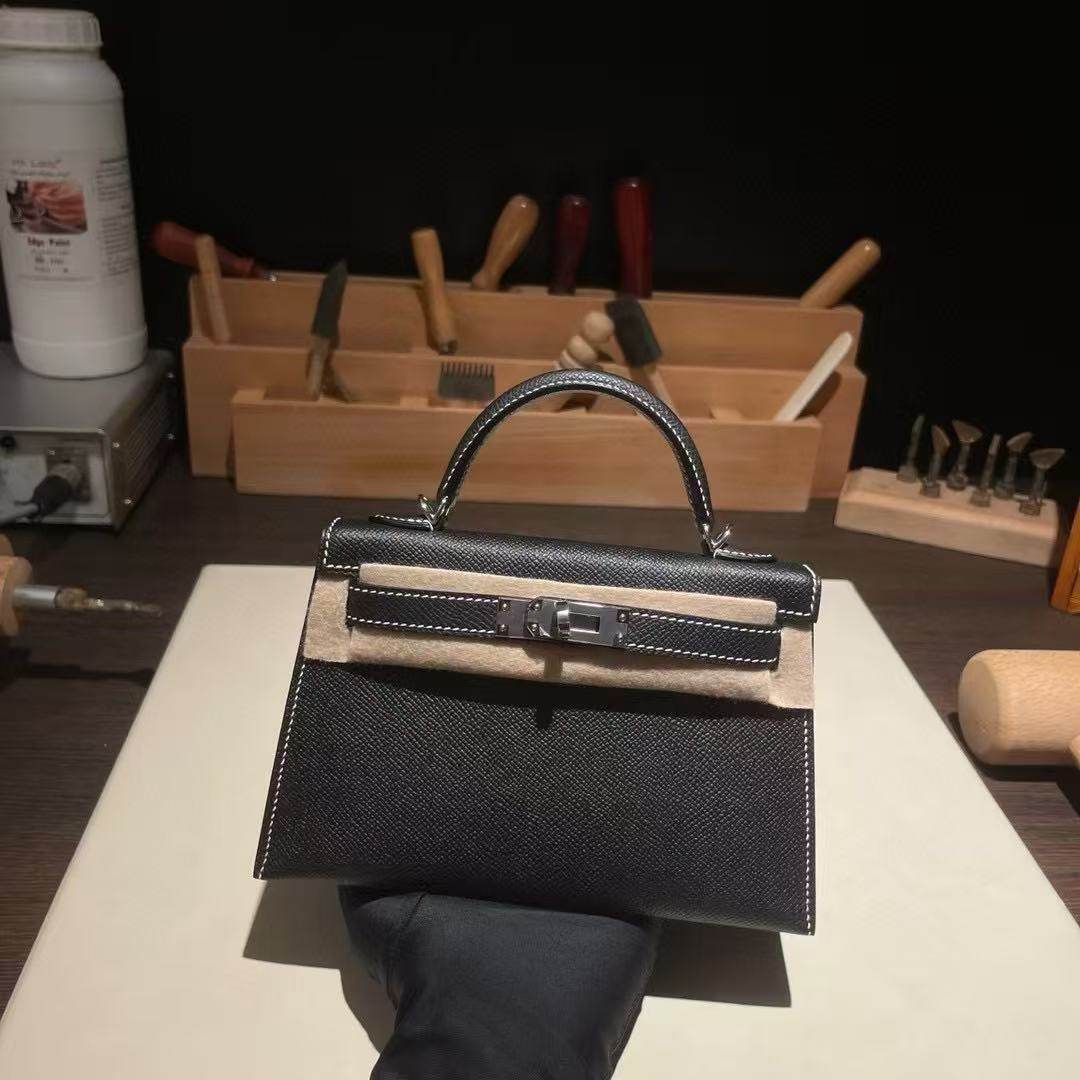 epsom皮普皮迷你mini凯莉二代女士单肩斜挎小包手工女包黑色拼色,箱包皮具/热销女包/男包,小方包,淘宝优惠券,粉丝福利购,淘宝优惠卷