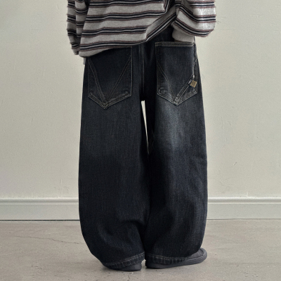 男童加绒牛仔裤秋冬款2025新款儿童冬季一体绒加厚裤子大男孩冬装