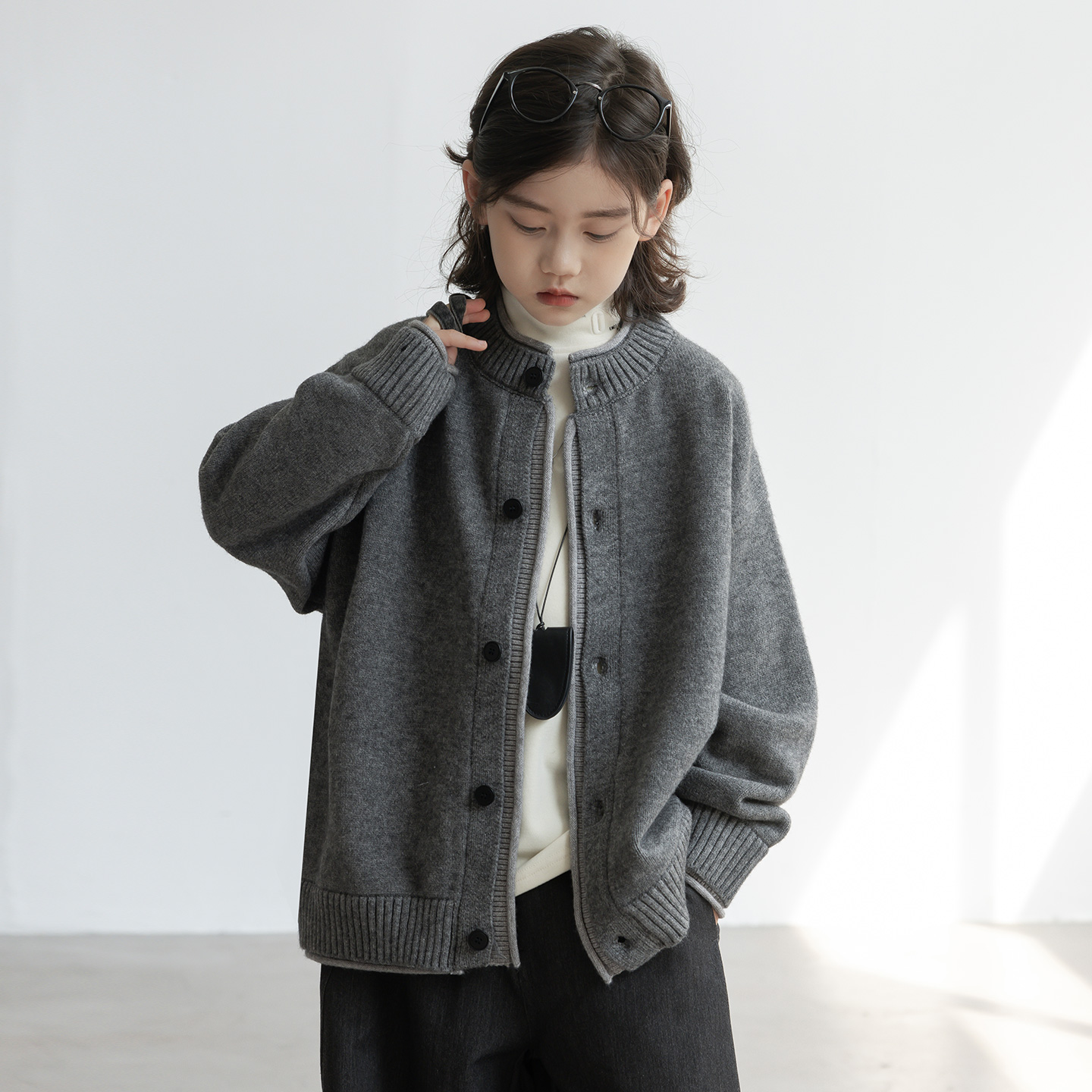 男童开衫毛衣秋冬款2025新款中大儿童冬季加厚针织外套男孩冬装潮