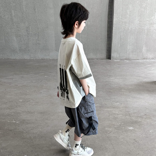 男童夏装套装2026新款儿童夏季短袖T恤运动服中大童夏款帅气时髦