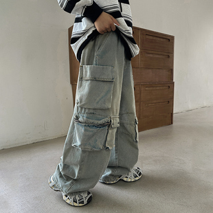 男童牛仔裤春秋款2026新款中大儿童春装工装休闲裤男孩春季长裤潮