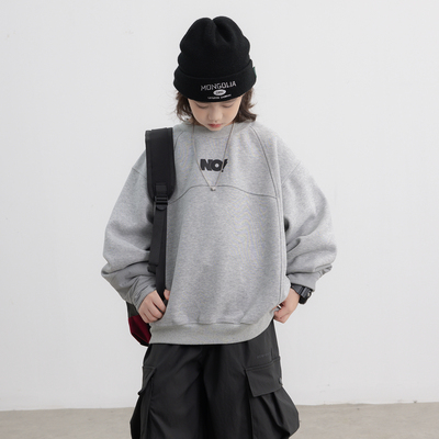 男童加绒卫衣秋冬款2025新款儿童装冬季一体绒打底衫大童冬装上衣