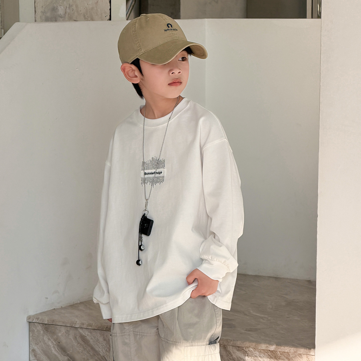 男童长袖t恤春秋款2026新款中大儿童装痞帅打底上衣男孩春装卫衣T,童装/婴儿装/亲子装,T恤,淘宝优惠券,粉丝福利购,淘宝优惠卷