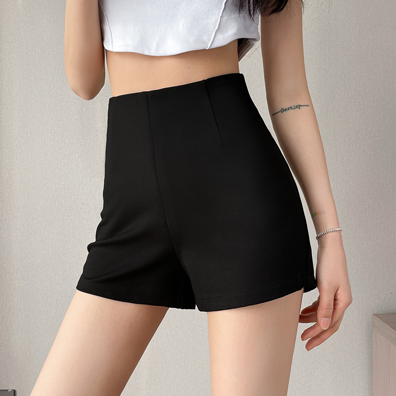 黑色西装短裤女春夏2025新款高腰紧身显瘦休闲外穿打底热裤安全裤