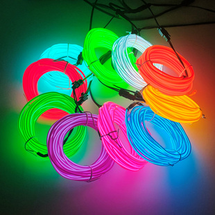 LED灯线电池发光线 铁丝冷光线手工DIY霓虹灯材料包迷你霓虹灯港式