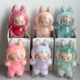 labubu三代保护套搪胶坐坐派对壳泡马卡龙拉布布3.0前方高能3代罩