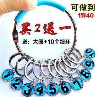 金属合金数字钥匙扣圈环出租房钥匙盘房东钥匙牌中介钥匙分类管理