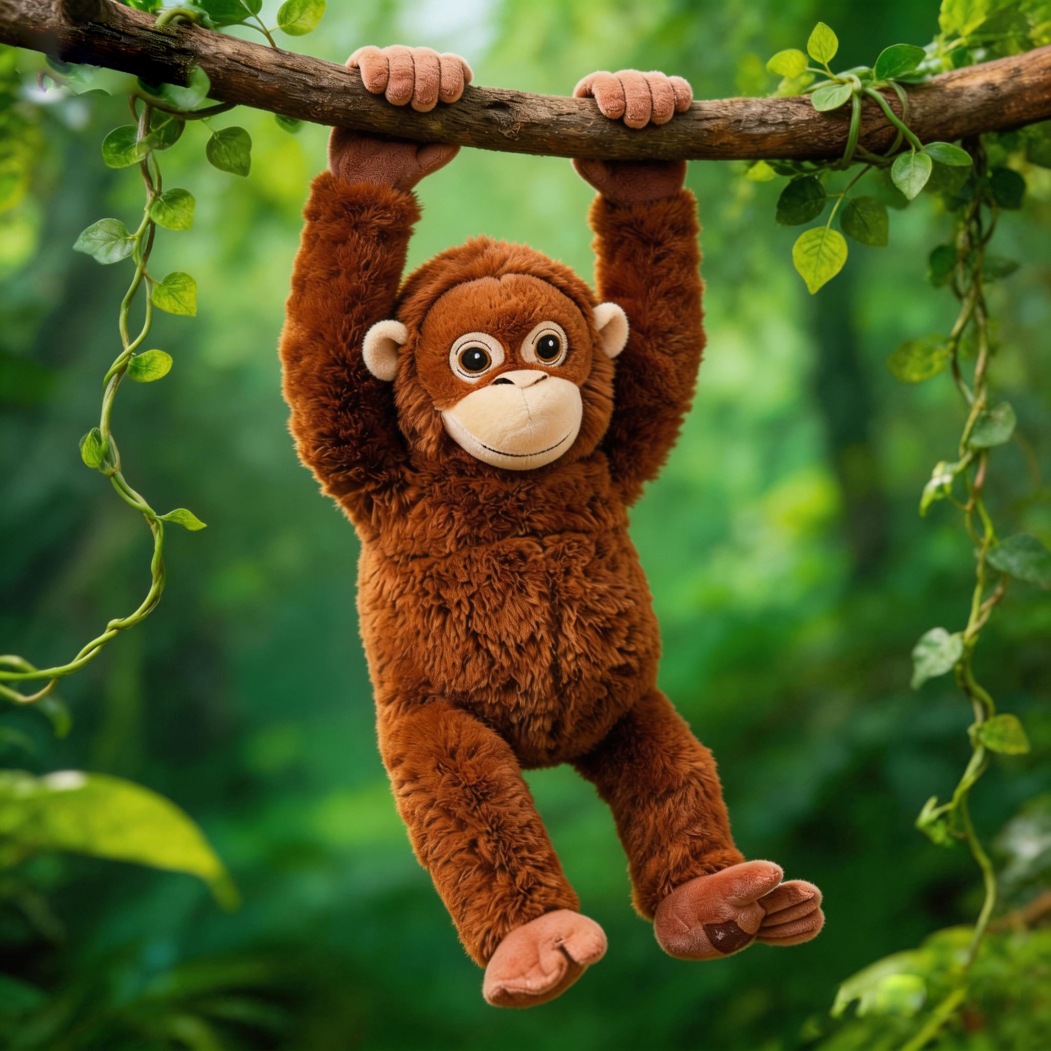 网红大猩猩毛绒玩具红毛猴子玩偶动物园小猴子同款布娃娃抱睡公仔