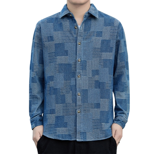 法娅茜牛仔外套男长袖夹克宽松春秋款耐磨耐穿工装工作服休闲外套