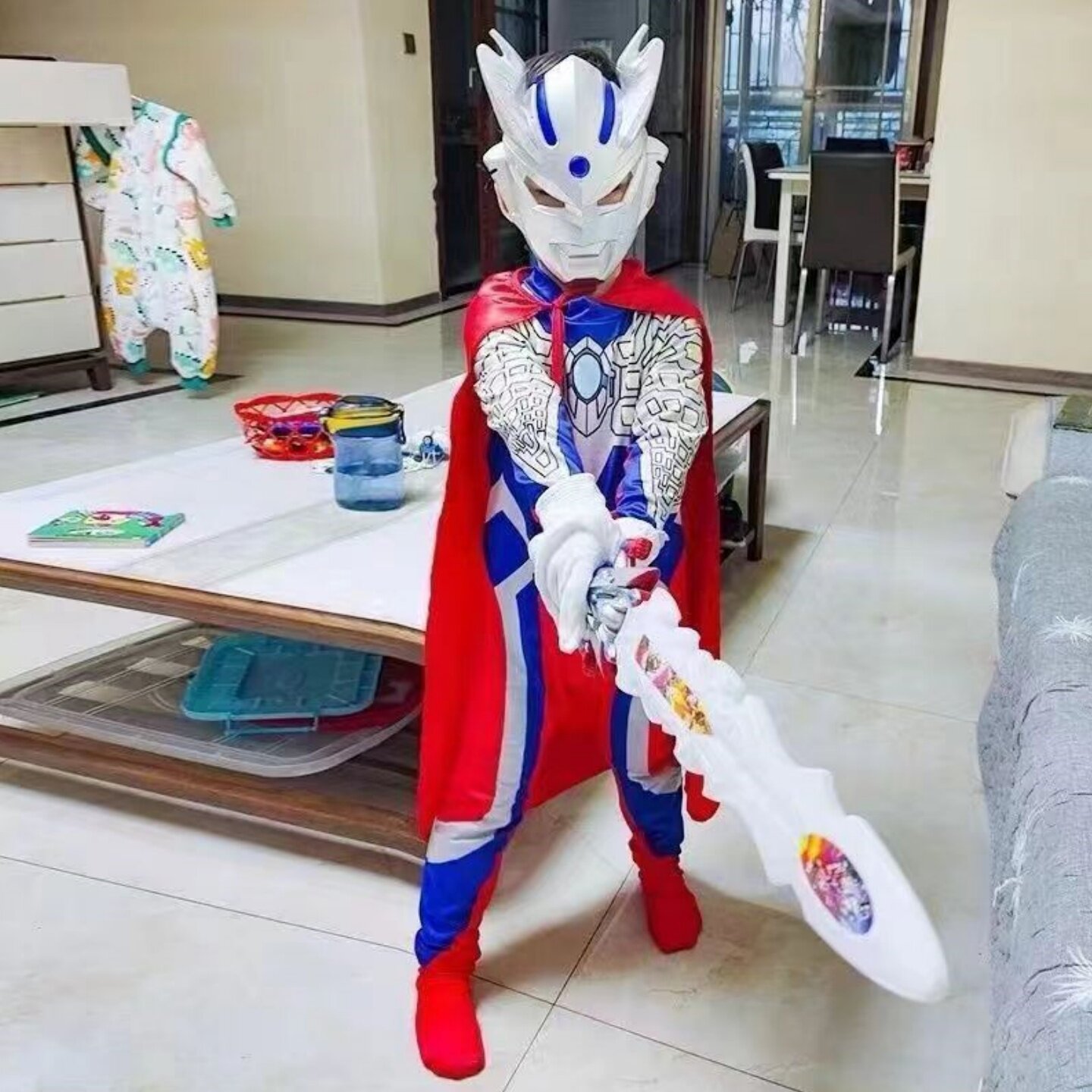 赛罗奥特曼衣服男童连体衣迪迦男孩战衣六一儿童节cosplay表演服