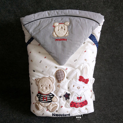 新生儿抱被纯棉贡缎宝宝