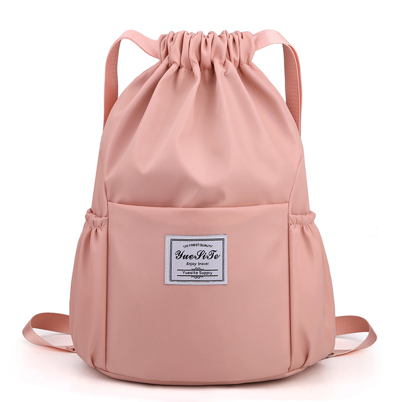 DRAWSTRING BACKPACK NEW KOREAN VERSION OF WOMENS LIGHTWEIGHT NYLON CLOTH BACKPACK FASHION SPORTS TRAVEL BAG VERSATILE GYM BAG