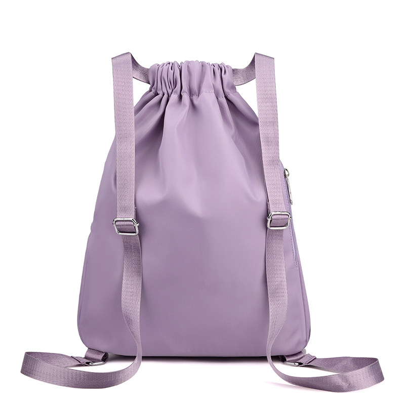 DRAWSTRING BACKPACK NEW KOREAN VERSION OF WOMENS LIGHTWEIGHT NYLON CLOTH BACKPACK FASHION SPORTS TRAVEL BAG VERSATILE GYM BAG