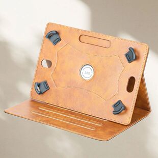 通用国产平板电脑套适用7寸8寸9寸10寸11寸商务双色牛纹三孔旋转保护套平板电脑皮套硅胶四角拉钩皮套
