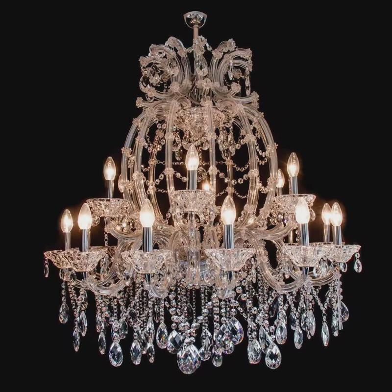 欧式复式楼客厅大水晶吊灯楼梯长吊灯奢华大气别墅酒店大堂蜡烛灯