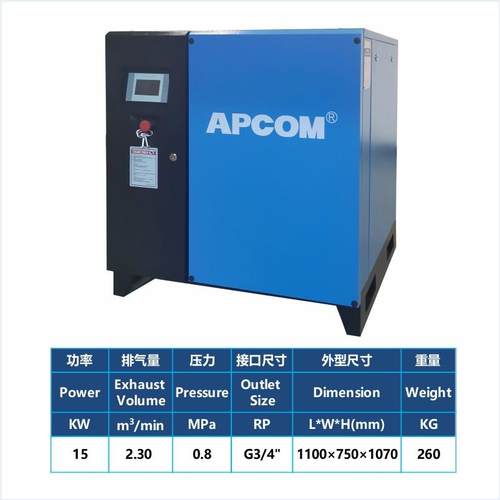 育才螺旋式空压机工厂气泵22KW非静音永磁变频螺杆式空气压缩机