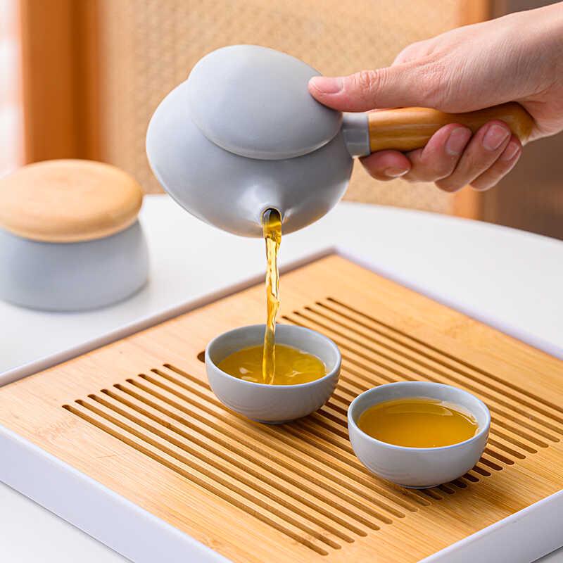现货网红全季酒店茶具同款侧把壶功夫茶具套装家用办公简约酒店茶