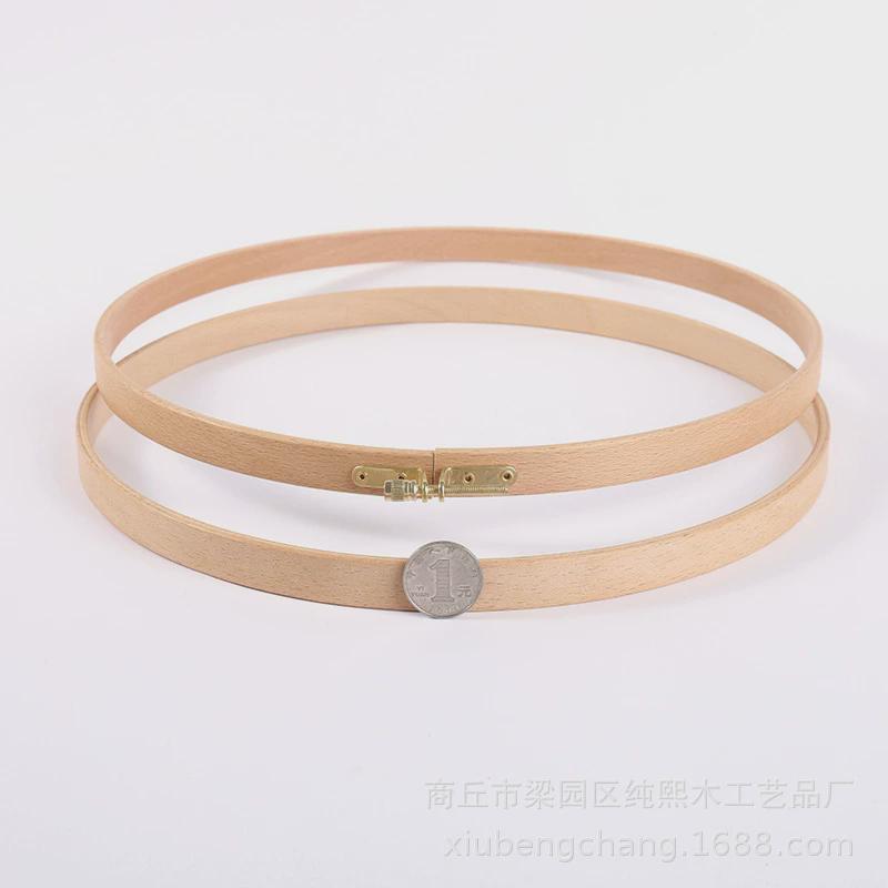热销53N厂家直销新款直径21cm(高度1.5cm)绣绷榉木绣花框十字绣工