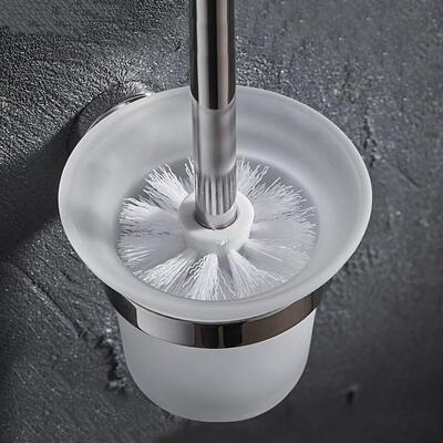 马桶刷热销榜厕所底座配件卫生间沥水马桶杯放的磨砂杯镂空玻璃杯