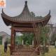 古建四角凉亭户外碳化不易腐蚀凉亭庭院景观双层四角水榭凉亭
