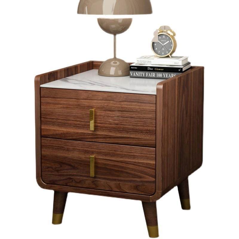 热销y0ez卧室新中式批发岩板床头柜现代简约胡桃色床边柜小型包安,住宅家具,床头柜,淘宝优惠券,粉丝福利购,淘宝优惠卷