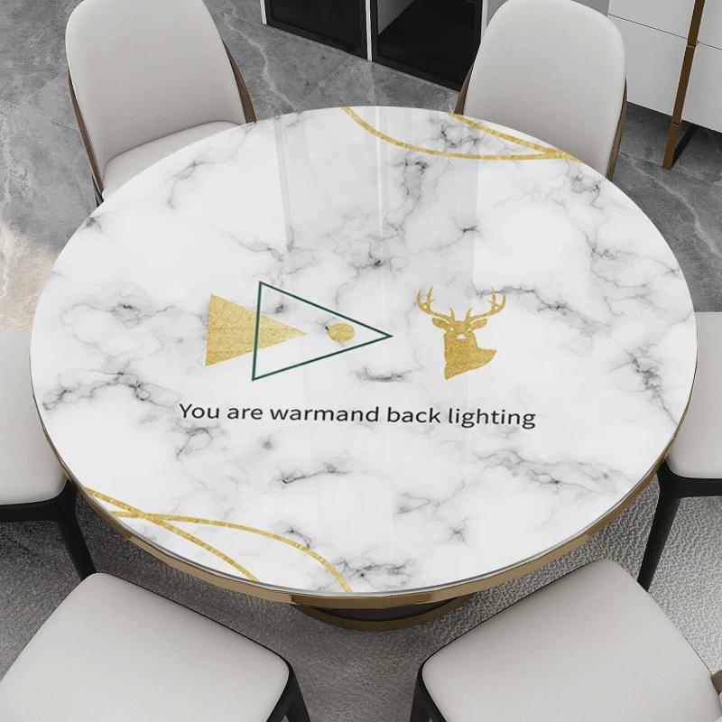 p66d圆形水餐桌垫桌布防水防烫防油免洗软玻璃塑料透明胶垫茶几垫