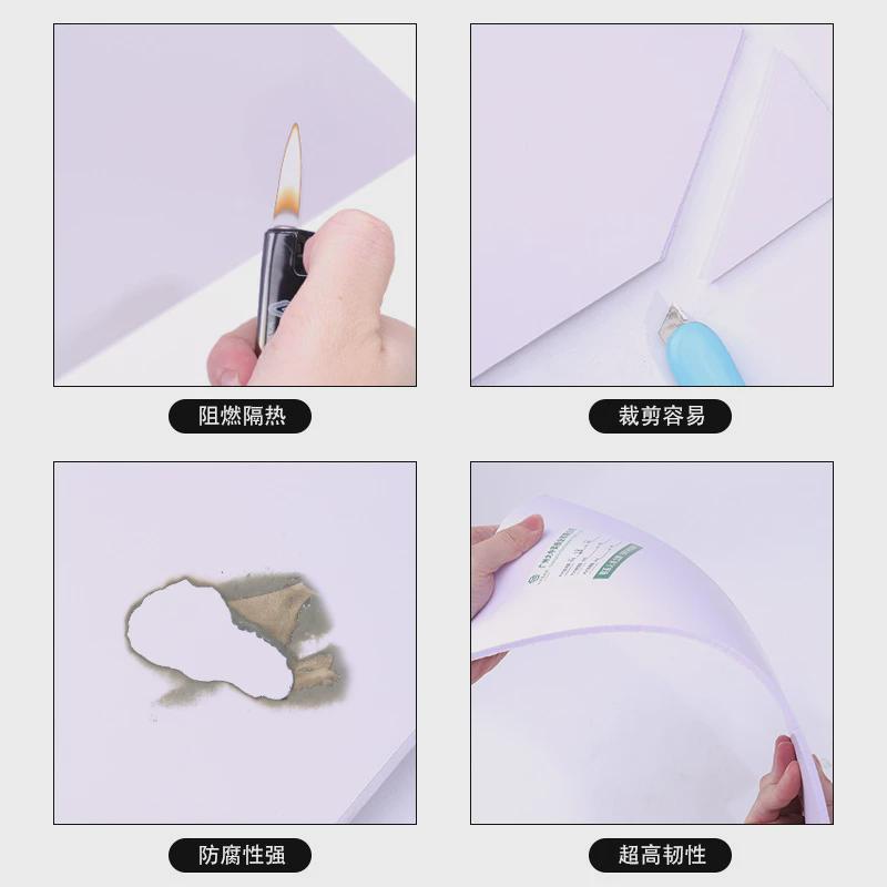 现货白色防水防潮雪弗板高密度pvc挤共结皮板5mm企业文化墙雕刻板