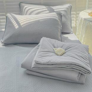 f^冰丝凉席三件套夏季可水洗床笠空调被四件套床单垫凉感子夏席丝