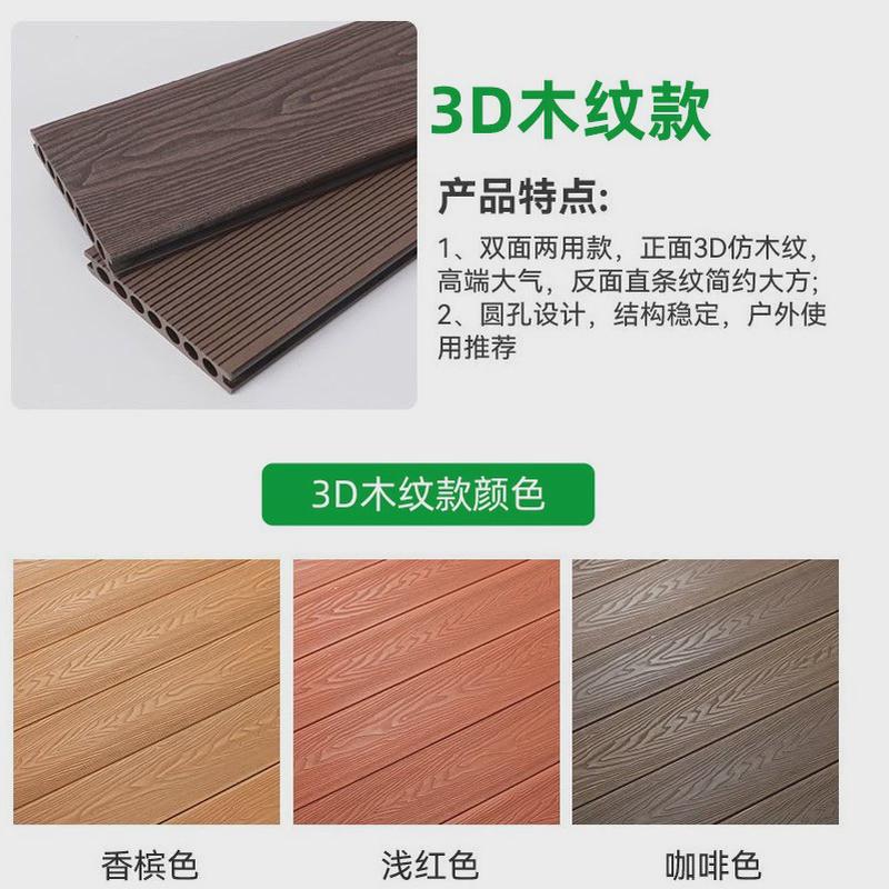厂家木塑二代出口塑木地板室外工程共挤板围栏护墙板户外地板