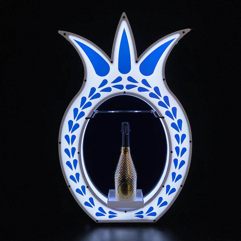 青花瓷菠萝led七彩座酒酒具墨西哥龙舌兰酒架酒吧洋酒道具展示架