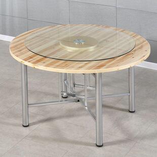 加厚大圆桌面实木圆桌面板台面家用酒店可折叠杉木圆桌子圆形餐桌