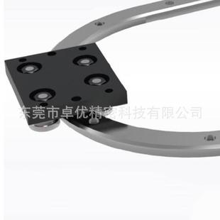 双轴心导轨滑块带支撑圆弧形导轨 环形导轨定制滚轮滑轨外夹式