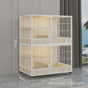 实木猫繁育笼猫别墅三层大空间猫室内舍猫柜子繁殖猫屋产房透气通