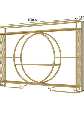 家用红酒柜简约铁艺酒架酒柜墙上大厅收纳葡萄酒壁挂置物展示架子
