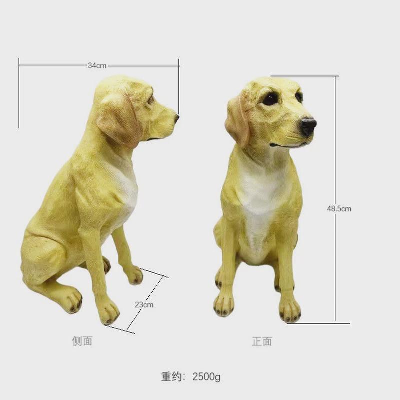 狗狗摆件狗咬篮子狗道具狗宠物模型狗狗树脂摆件热卖狗狗模型