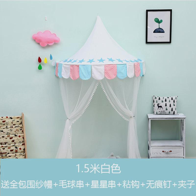 儿童帐篷室内幼儿园游戏屋吊顶半月圆挂墙读书角装饰布置床头挂帐