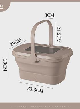 多用途dod日式户外折叠野餐篮露营野餐餐具收纳小桌子16l手提篮