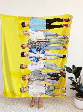 防弹少年团BTS 法兰绒毛毯办公室空调午睡盖毯休闲小毯子粉丝周边